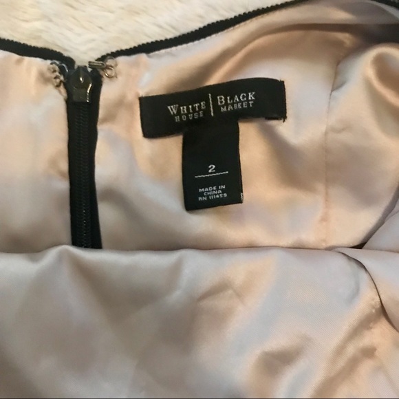 WHBM black and cream fit and flare dress - Picture 6 of 6